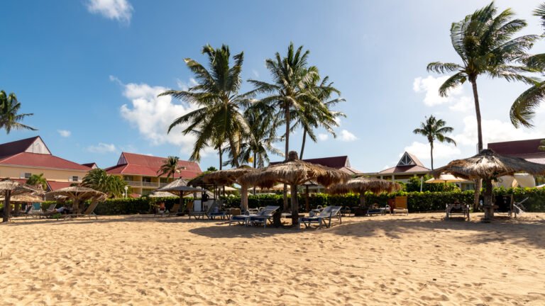 Reduit Beach in front of the Mystique Resort