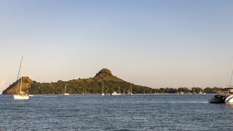 Pigeon Island in the distance