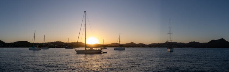 Pigeon Island panoramic sunrise