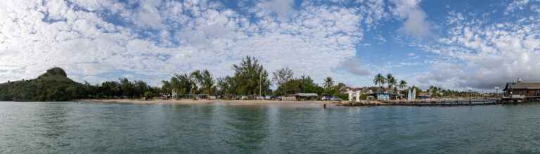 Pigeon Island beach panorama
