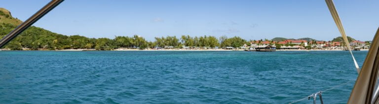Pigeon Island beach on a weekend
