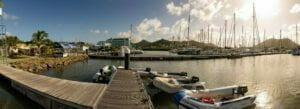 Rodney bay dockside panorama
