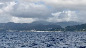Roseau in Dominica from a distance