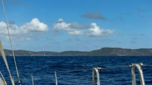 Sailing to Antigua and approaching English Harbour