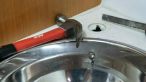 Sink chisel work