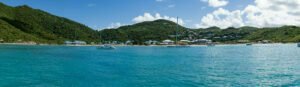 Anse Marcel anchorage panorama before going off to Ile Fourchue