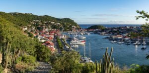 Looking down at Gustavia Anchorage
