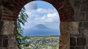 Brimstone gun port towards Statia