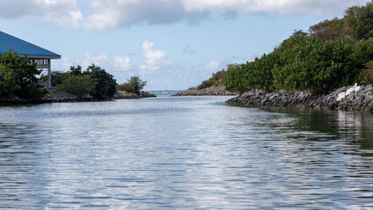 Anse Marcel marina entrance channel