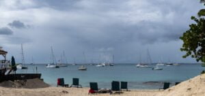 Grand Case anchorage panorama