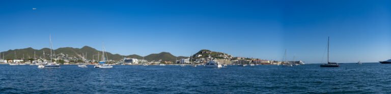 Simpson Bay anchorage panorama