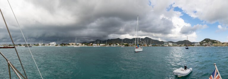 Rainclouds passing overhead