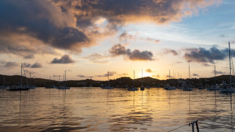 Falmouth Sunrise for Antigua Classic Regatta Day 2