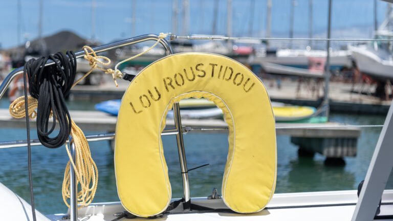 Lou Roustidou and Picking up the committee catamarans