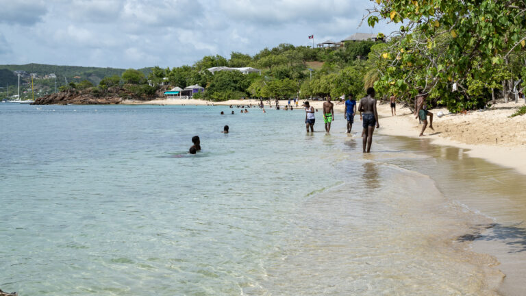 Pigeon Beach on a Sunday aboard