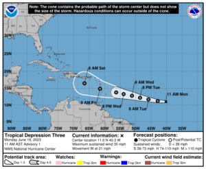 First Hurricane cone forecast - Shelter in place or flight?