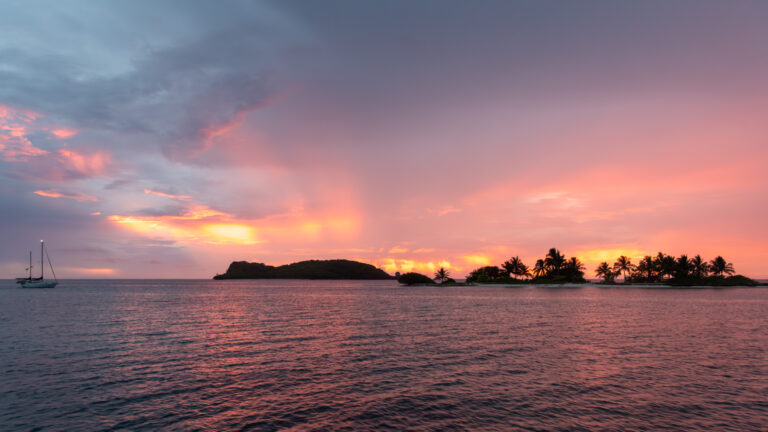 Golden sunset at Sandy Island