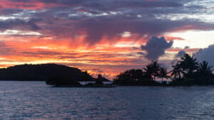 Golden sunset at Sandy Island