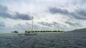 Washed out on an overcast day in Carriacou