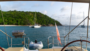 Anse la Roche view aft