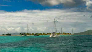 Anchored off Sandy Island