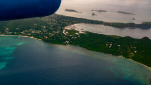 Flying over Carriacou