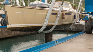 Zanshin getting lifted out of the water