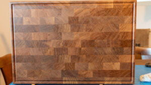 Cutting board after first oiling