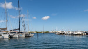Looking from the fuel dock