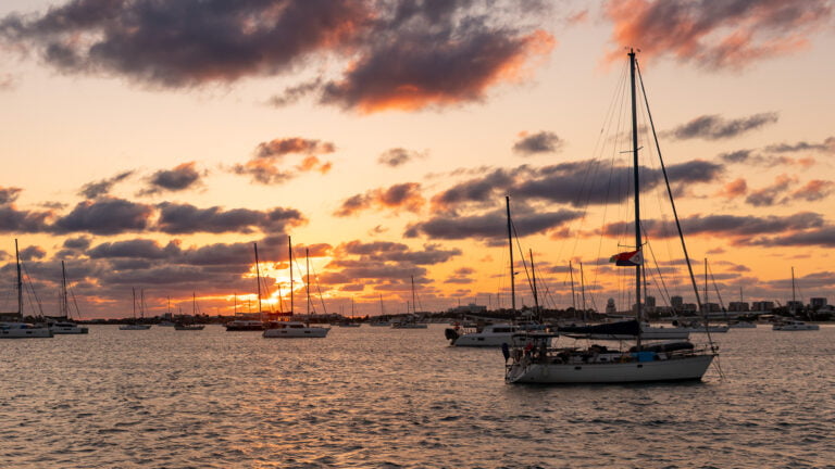 Sunset over Simpson Bay