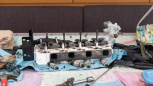 Injector nozzles removed