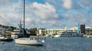 Megayachts lining up