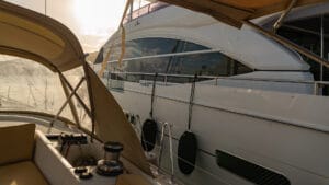 75 foot poweryacht to the right