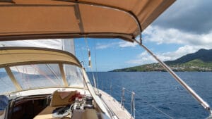 Approaching southern Guadeloupe