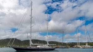 Abide backing into the dock