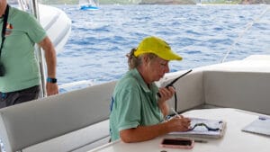 Helen counting down on the VHF