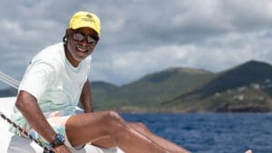 Myron enjoying the work aboard