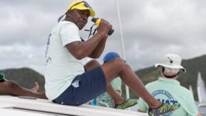 Vaugn with the binoculars