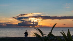 Pinney's beach sunset