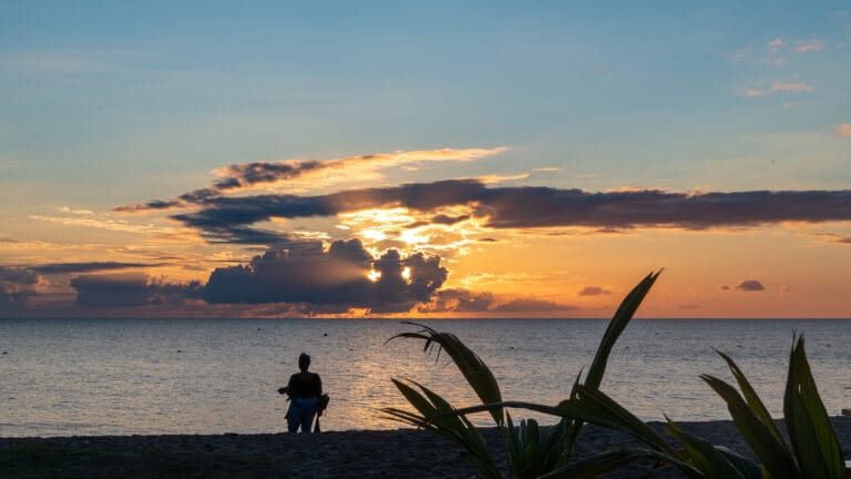 Pinney's beach sunset