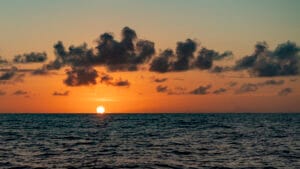 Offshore sunset