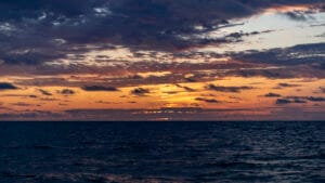 Sunset at sea