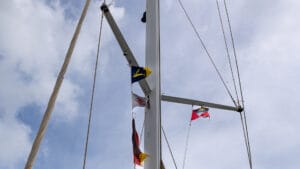 Flags and Ensigns port side