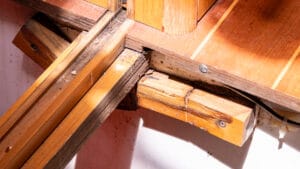 Rotten wooden section