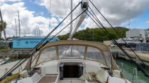 Waiting in the Catamaran haulout